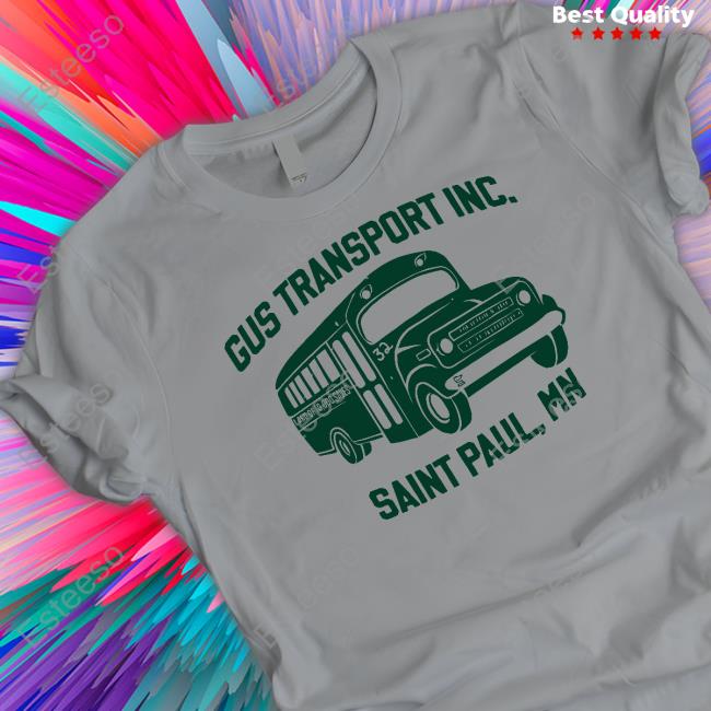 Hockeylodge Merch Minnesota Wild Sotastick Gus Transportation Inc Hoodie Sweatshirt