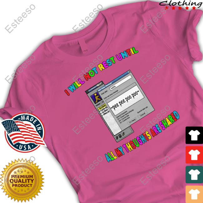 Jmcgg I Will Not Rest Until All My Thoughts Are Shared T Shirt Jmcgg I Will Not Rest Until All My Thoughts Are Shared T Shirt