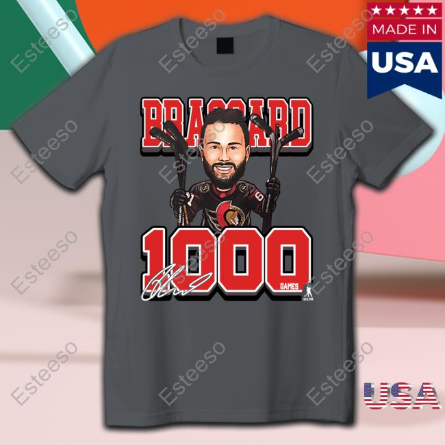 Brassard 1000 Games Tee Shirts Ottawa Senators Derick Brassard 1000 Games Tee Shirts Ottawa Senators Derick