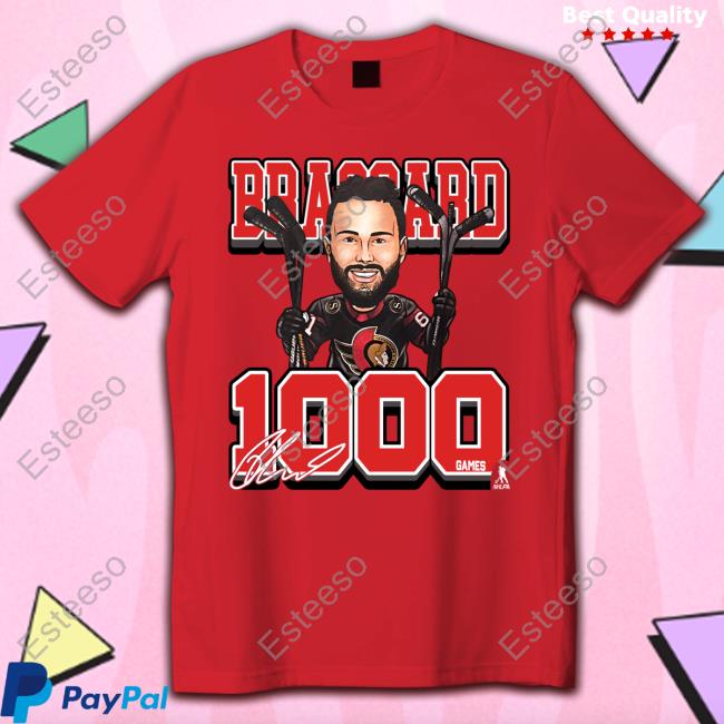 Brassard 1000 Games Tee Shirts Ottawa Senators Derick Brassard 1000 Games Tee Shirts Ottawa Senators Derick