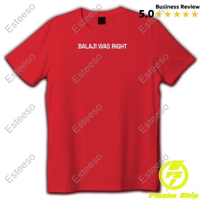 Balaji Was Right Shirt Balaji Was Right Shirt