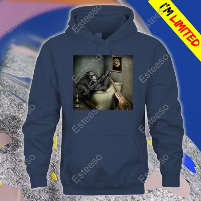 Orangutan Smoking Cigarette And Playing Guitar Official Shirt Orangutan Smoking Cigarette And Playing Guitar Official Shirt