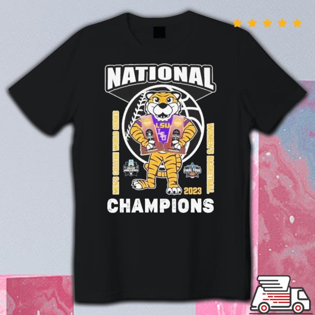 Official Lsu Tigers Mascot Mens College World Series And Women's Basketball 2023 National Champions shirt
