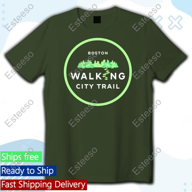 Original Boston Walking City Trail Shirt Original Boston Walking City Trail Shirt
