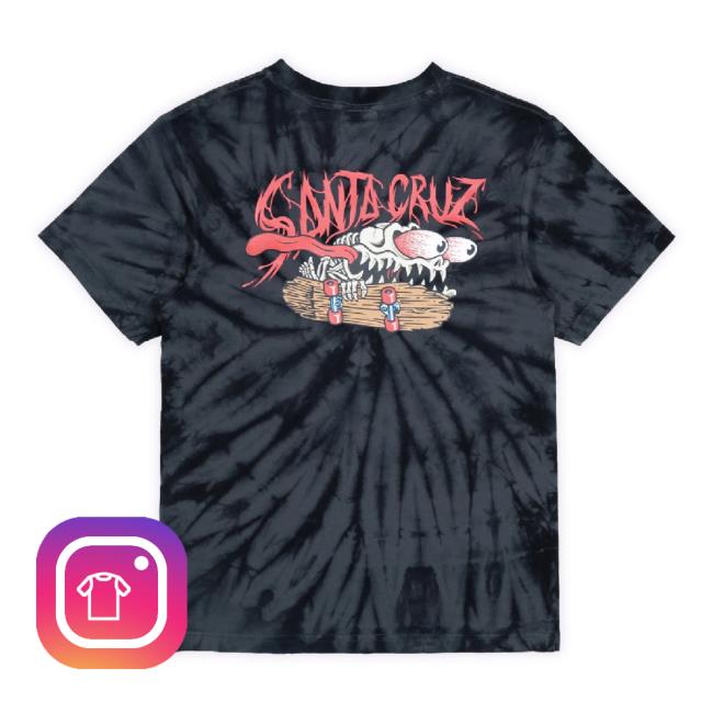 Official Santa Cruz Bone Slasher Tie Dye Youth Black Tie Dye Sweater Official Santa Cruz Bone Slasher Tie Dye Youth Black Tie Dye Sweater