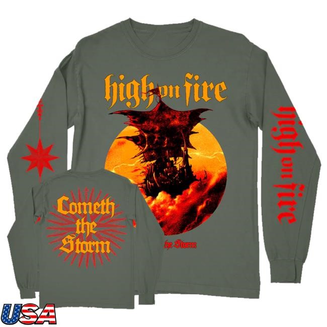 Official Deathwish Inc Merch High On Fire Cometh The Storm Hemp Premium Long Sleeve Shirt Official Deathwish Inc Merch High On Fire Cometh The Storm Hemp Premium Long Sleeve Shirt