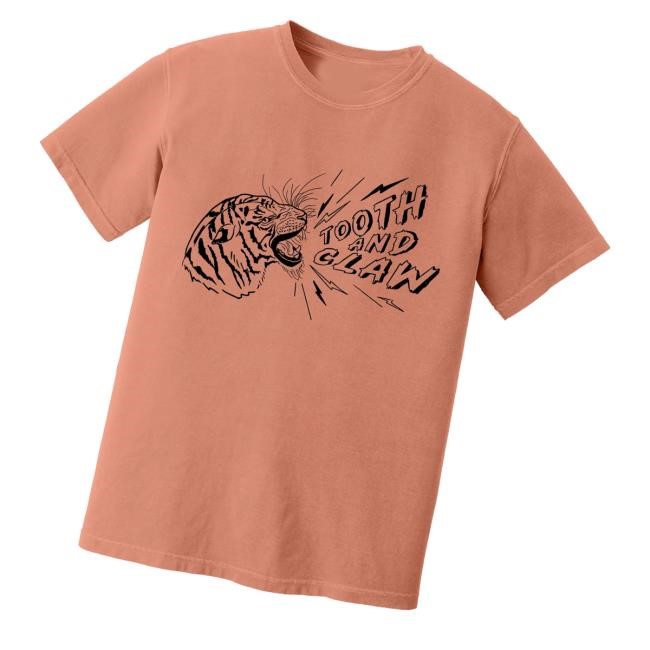 Tooth And Claw Merch Justice Tiger Hoodie Sweatshirt Terracotta