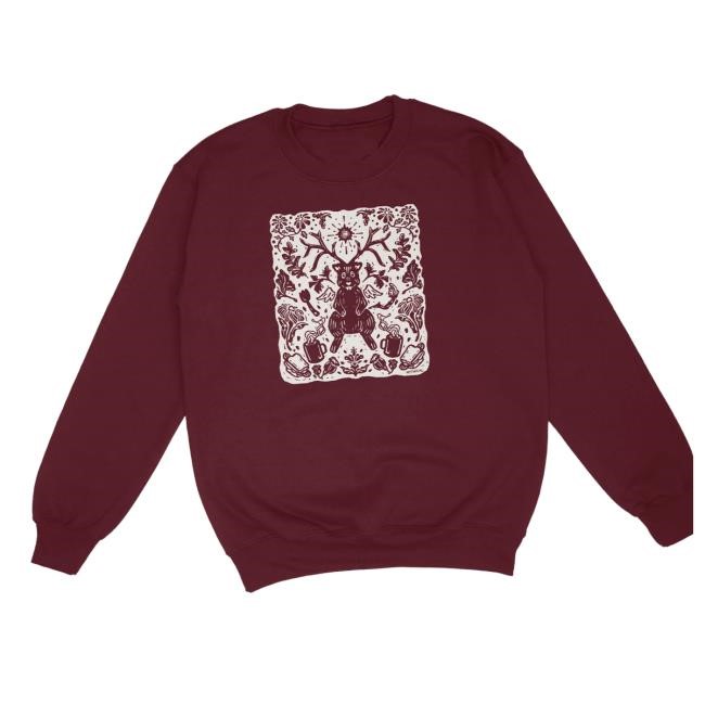 Mythical Merch Store Rustic Randler Sweatshirt (Maroon) T-Shirt