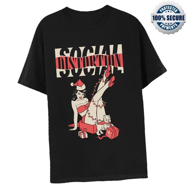 Trending Social Distortion Merch Store Torn Logo Holiday Pinup Crewneck Sweatshirt