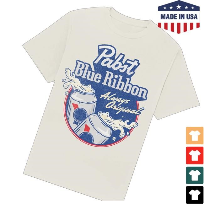 Pabst Blue Ribbon Merch Shop Official Always Original T Shirts Pabst Blue Ribbon Always Original Tee Shirt