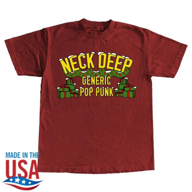 Neck Deep Merch Store Generic Pop Punk Christmas Edition Hooded Sweatshirt