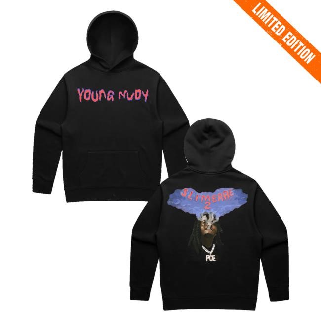 Young Nudy Official Merch Album Art Black Hoodie Sweatshirt