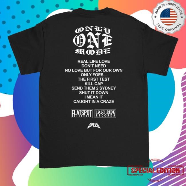Flatspot Records Speed - Only One Mode Tracklist Crewneck Sweatshirt