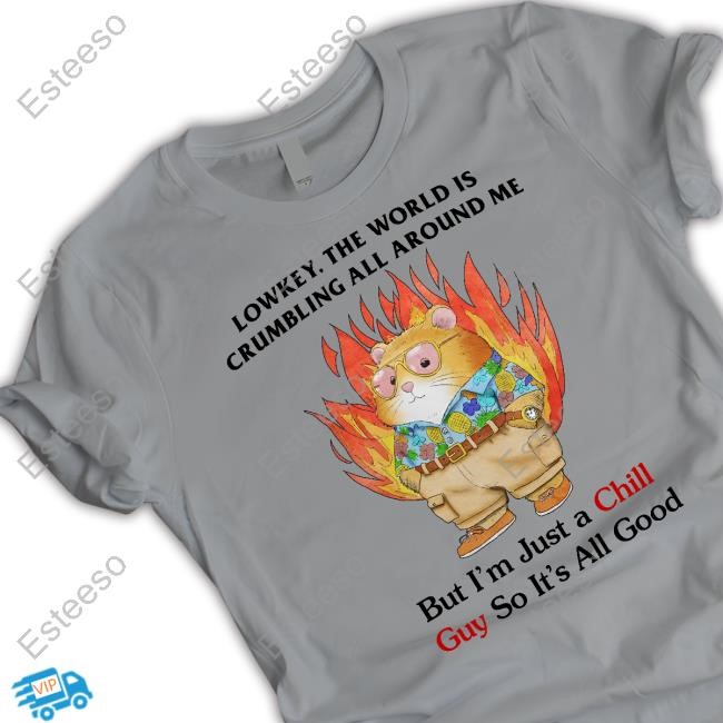 Lowkey The World Is Crumbling All Around Me But I'm Just A Chill Guy So It's All Good Sweatshirt