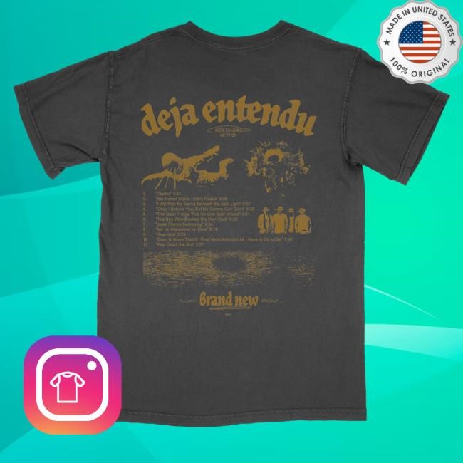 Official Brand New Merch Deja Tracklist Bouquet Sweater