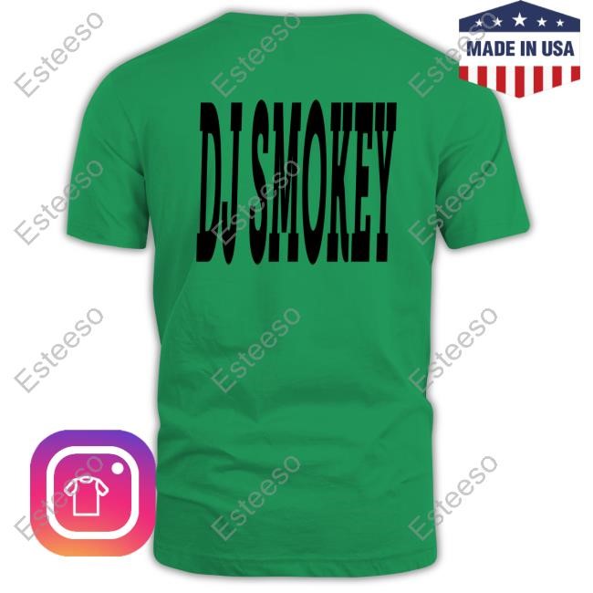 Dj Smokey Wearing I Love Nukes Dj Smokey Hoodie Sweatshirt